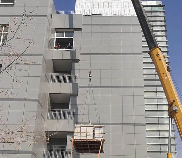 臨沂某集團高空搬運案例